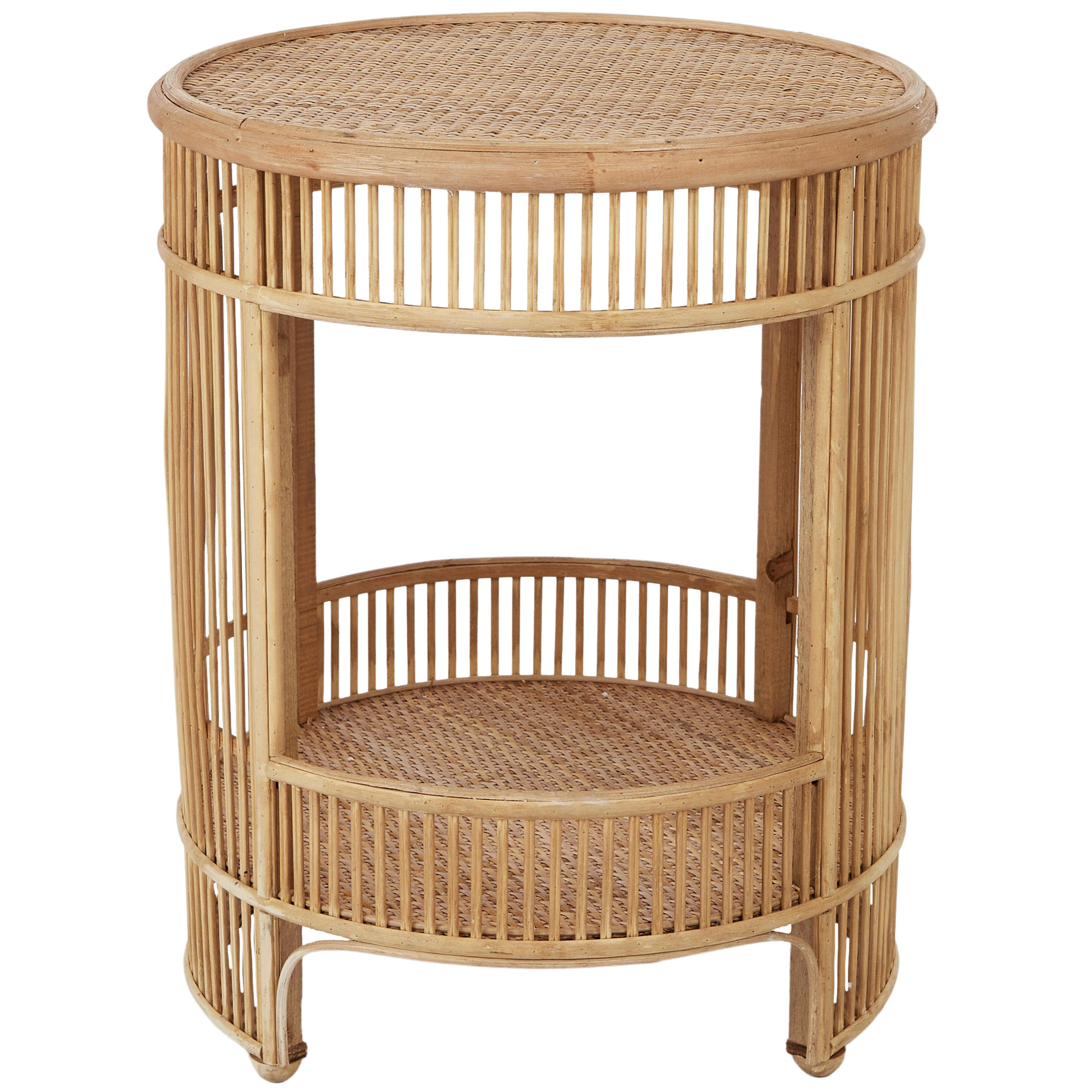 rattan side table